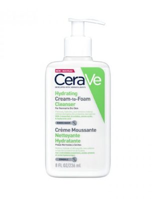 CeraVe Hydrating Cream-to-Foam Cleanser For Normal to Dry Skin