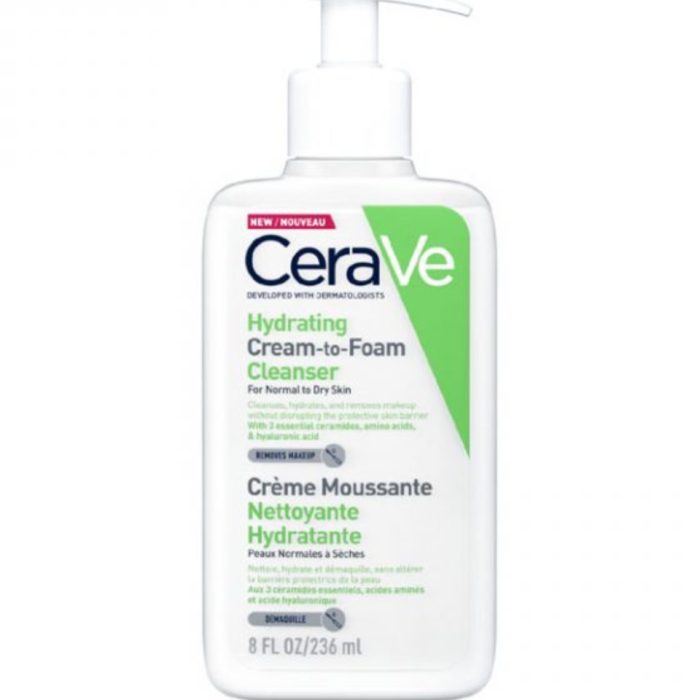 CeraVe Hydrating Cream-to-Foam Cleanser For Normal to Dry Skin