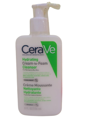 CeraVe Hydrating Cream-to-Foam Cleanser For Normal to Dry Skin